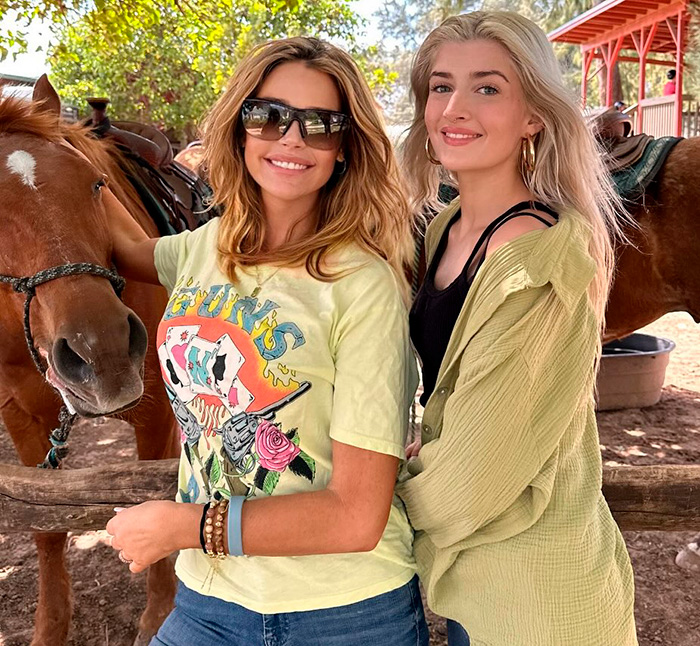 A TV actor and her daughter pose with a horse, as the daughter faces nepo baby tag after joining an adult website. A TV actor and her daughter pose with a horse, as the daughter faces nepo baby tag after joining an adult website.