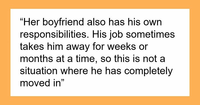 Woman Won’t Support Husband’s Plan To Charge Her Daughter’s Boyfriend Rent For Staying Over