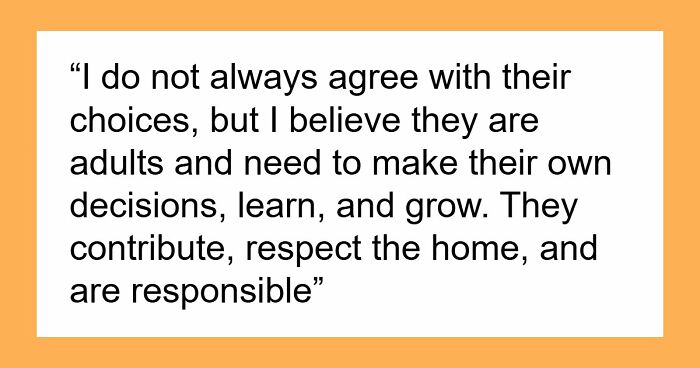 Woman Won’t Support Husband’s Plan To Charge Her Daughter’s Boyfriend Rent For Staying Over