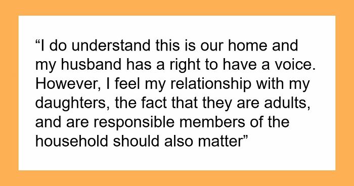 Woman Won’t Support Husband’s Plan To Charge Her Daughter’s Boyfriend Rent For Staying Over