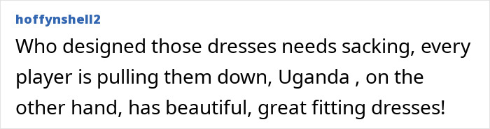 User comment on wardrobe malfunctions: Designers of these dresses need sacking, every player is pulling them down.