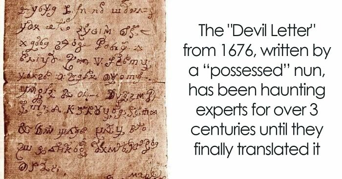 1676 Nun Claimed The Devil Dictated A Letter To Her, And Experts Finally Revealed Its Meaning