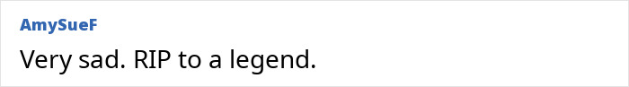 A comment mourning Bonnie Tyler's passing, calling her a legend after a medical emergency. A comment mourning Bonnie Tyler's passing, calling her a legend after a medical emergency.