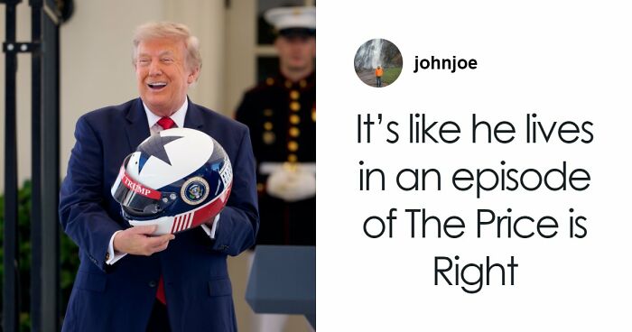 Trump Beams After He’s Gifted “Special Helmet,” But The Mockery Is Instantaneous And Hilarious