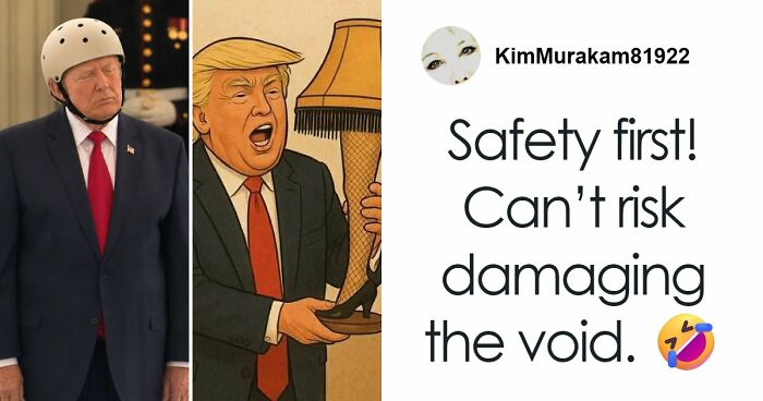 Trump Beams After He’s Gifted “Special Helmet,” But The Mockery Is Instantaneous And Hilarious
