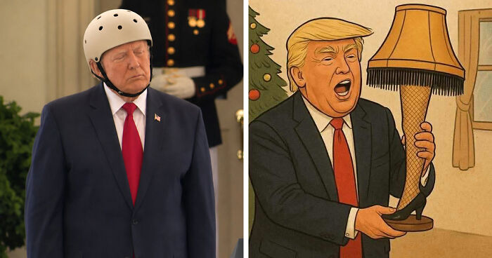 Trump Beams After He’s Gifted “Special Helmet,” But The Mockery Is Instantaneous And Hilarious