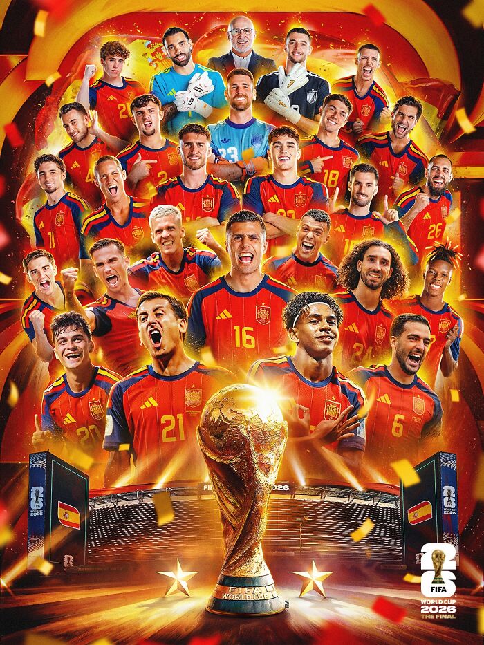 Illustration of the winning team with the FIFA World Cup trophy, celebrating their victory. Illustration of the winning team with the FIFA World Cup trophy, celebrating their victory.
