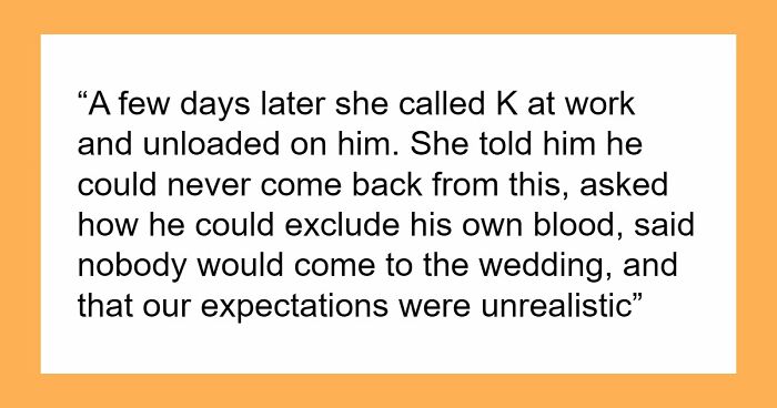MIL Sparks Family Feud Over Childfree Wedding, Can’t Digest That Golden Son’s Kids Can’t Attend