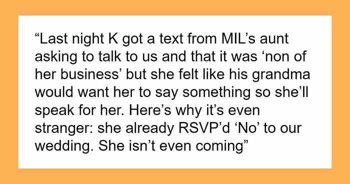 MIL Sparks Family Feud Over Childfree Wedding, Can’t Digest That Golden Son’s Kids Can’t Attend