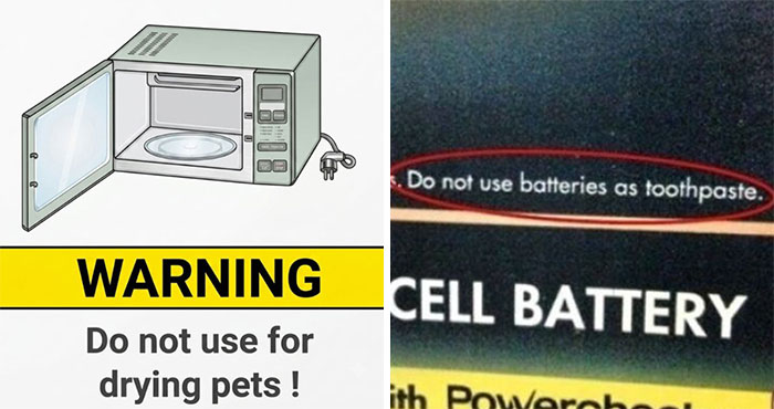 71 Hilariously Dumb Warning Labels That Make Common Sense Seem Surprisingly Uncommon