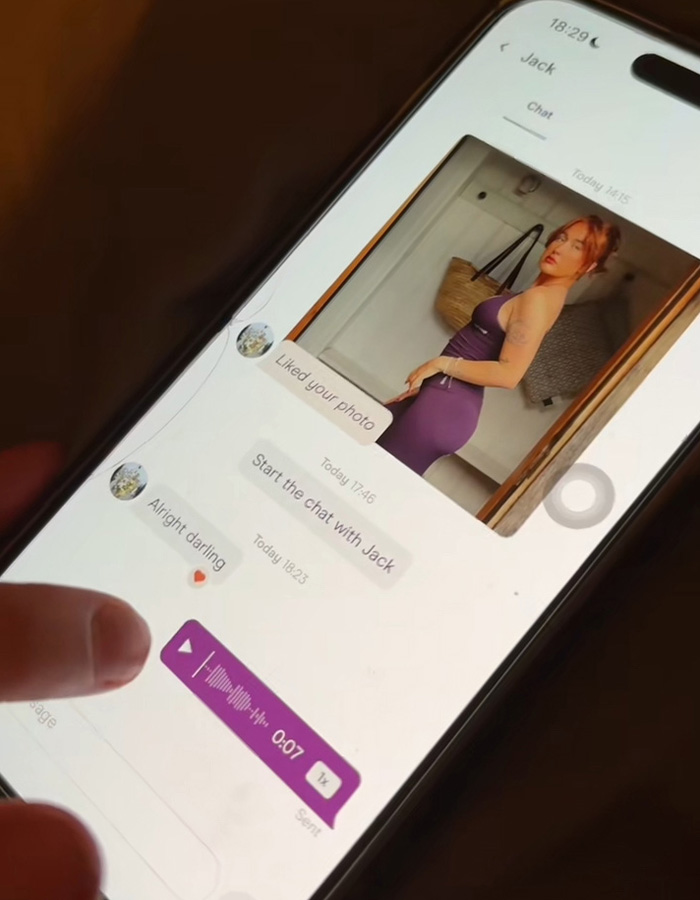 A close-up of a smartphone displaying a dating app with a new dating method, popular in California colleges. A close-up of a smartphone displaying a dating app with a new dating method, popular in California colleges.