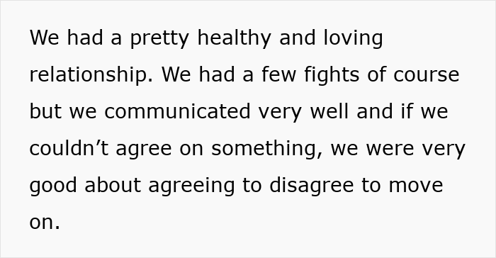 Screenshot of an article detailing a relationship and the decision of the ex to tell the family about the baby