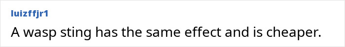 A comment suggesting an alternative to cosmetic procedure, highlighting risks. A comment suggesting an alternative to cosmetic procedure, highlighting risks.