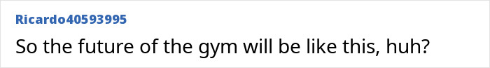 A netizen comments on an influencer working out in a bikini, questioning if this is the future of the gym.