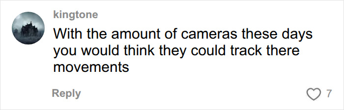 A comment on the elderly couple's escape from a care home, suggesting camera tracking. A comment on the elderly couple's escape from a care home, suggesting camera tracking.