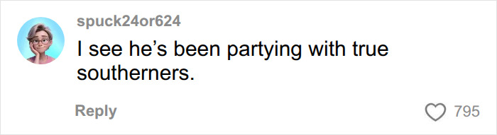 A social media comment: I see he's been partying with true southerners, related to Erling Haaland's raccoon. A social media comment: I see he's been partying with true southerners, related to Erling Haaland's raccoon.