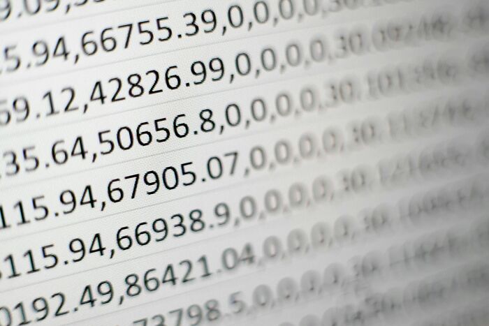 A close-up of a spreadsheet with numbers, an everyday item with various secret uses.
