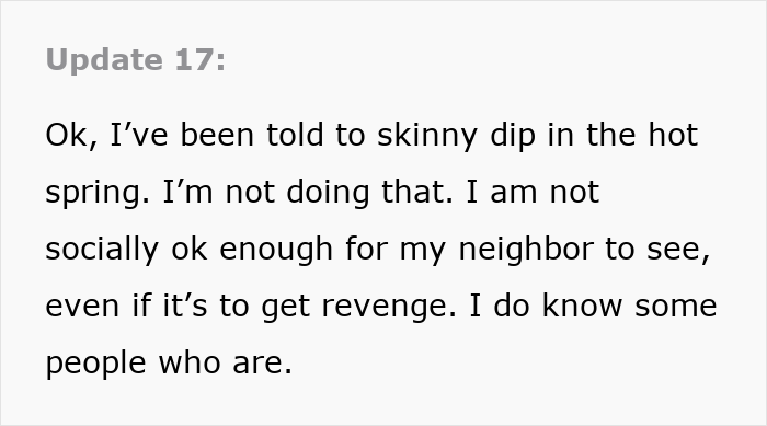 Neighbor From Hell Dumps Vinegar In Shared Stream, Mad As Homeowner Doesn&rsquo;t Allow Her In Hot Spring