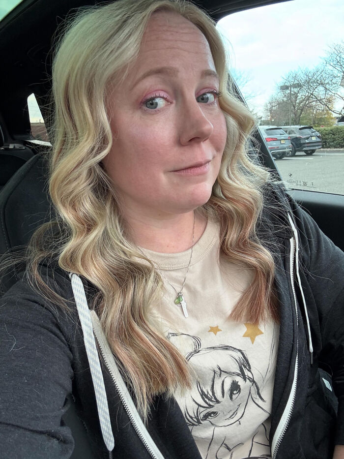 A blonde woman in a car, her appearance revealing surprising facts that dont match people's looks.