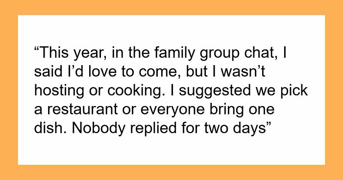 Fed-Up Woman Stops Cooking For Her Mom’s Birthday, Family Says She Ruins Their Special Tradition