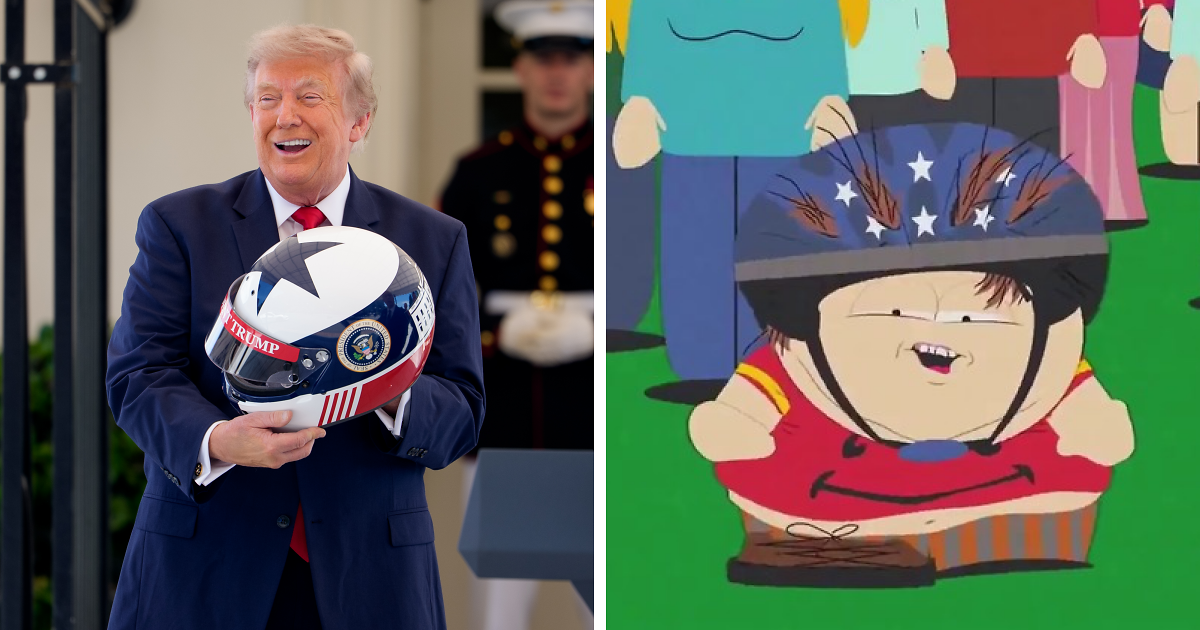 Trump Beams After He’s Gifted “Special Helmet,” But The Mockery Is Instantaneous And Hilarious