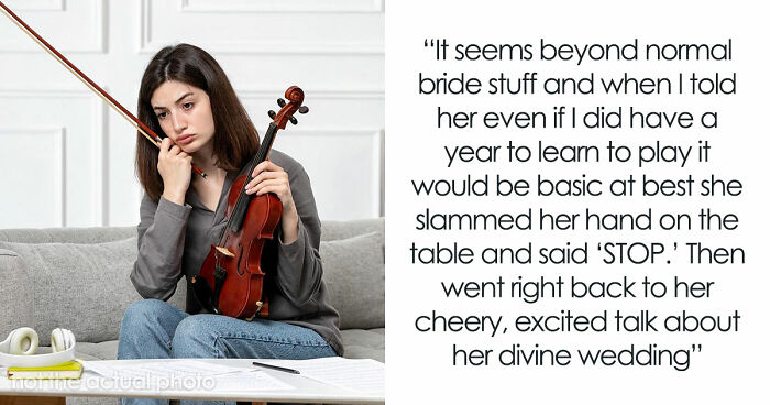 Bride Expects Former Classmate To Learn Violin For Her Wedding, Is Shocked When She Laughs Her Off