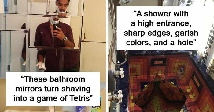 69 Terribly Designed Bathrooms That Might Make You Relieved That You Don’t Have To Use Them
