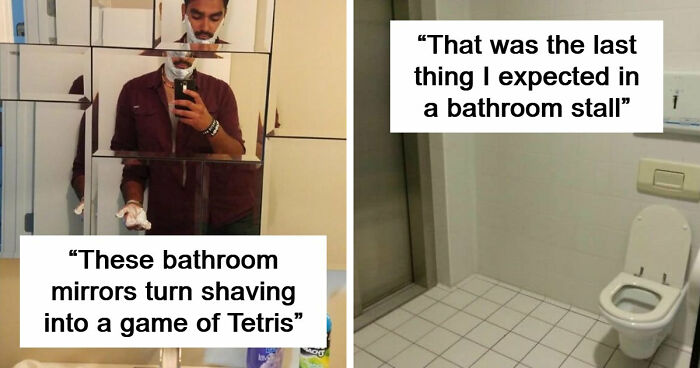 69 Terribly Designed Bathrooms That Might Make You Relieved That You Don’t Have To Use Them