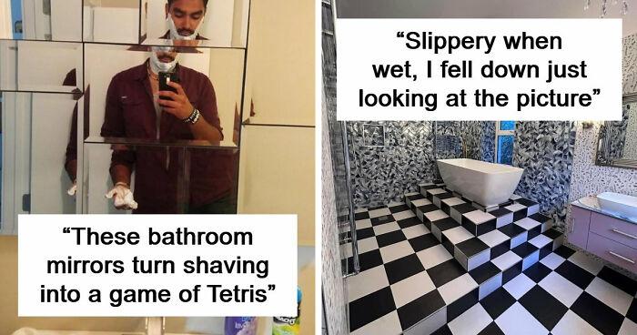 69 Terribly Designed Bathrooms That Might Make You Relieved That You Don’t Have To Use Them