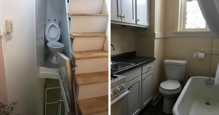 69 Terribly Designed Bathrooms That Might Make You Relieved That You Don’t Have To Use Them