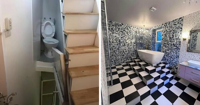 69 Terribly Designed Bathrooms That Might Make You Relieved That You Don’t Have To Use Them