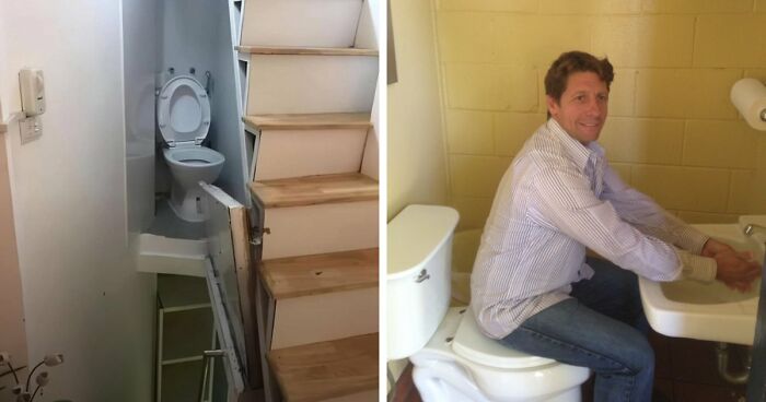 69 Terribly Designed Bathrooms That Might Make You Relieved That You Don’t Have To Use Them