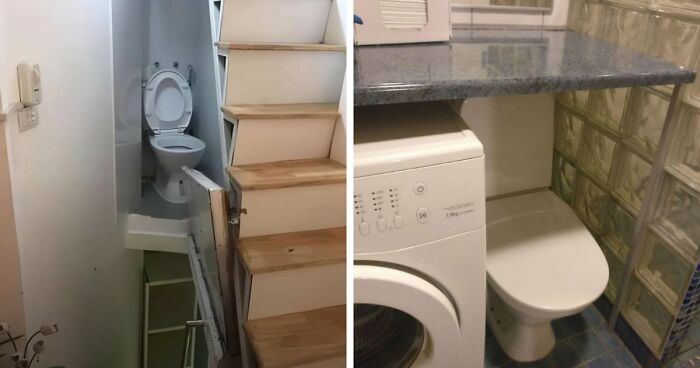 69 Terribly Designed Bathrooms That Might Make You Relieved That You Don’t Have To Use Them
