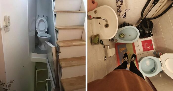 69 Terribly Designed Bathrooms That Might Make You Relieved That You Don’t Have To Use Them