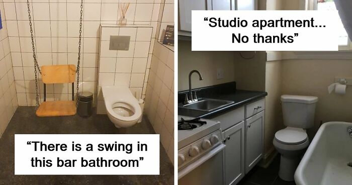 69 Terribly Designed Bathrooms That Might Make You Relieved That You Don’t Have To Use Them