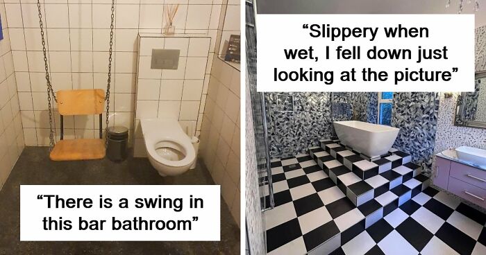 69 Terribly Designed Bathrooms That Might Make You Relieved That You Don’t Have To Use Them