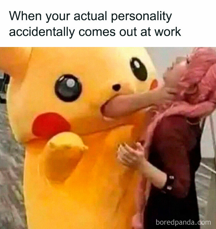 A Pikachu costume choking a person. This ancient meme still cracks people up.