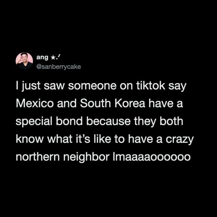 Funny World Cup tweet on Mexico and South Korea's bond, amusing football fans.