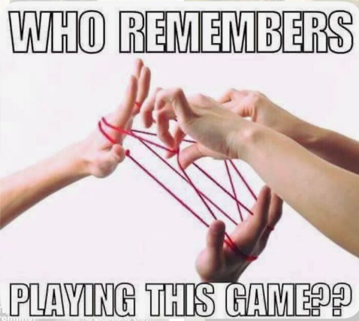 Hands playing Cat's Cradle with a red string, a classic Gen X game that unlocks memories.