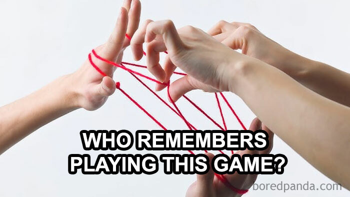 Hands playing Cat's Cradle with a red string, a classic Gen X game that unlocks memories.