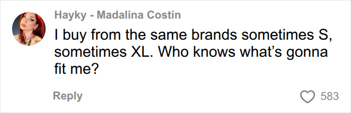 A comment on the viral dress experiment about inconsistent clothing sizes, buying S or XL from the same brands. A comment on the viral dress experiment about inconsistent clothing sizes, buying S or XL from the same brands.