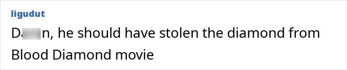 Comment about Hollywood Star Djimon Hounsou's custody battle and income, mentioning the Blood Diamond movie.