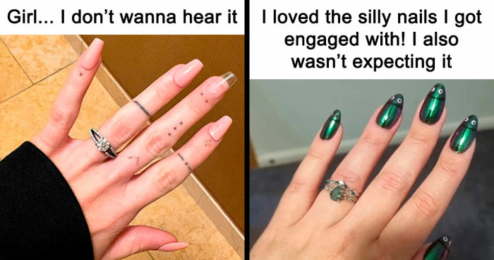 Woman Gets Engaged While Having Hot Dog Nails, Others Share Their Manicures To Make Her Feel Less Alone