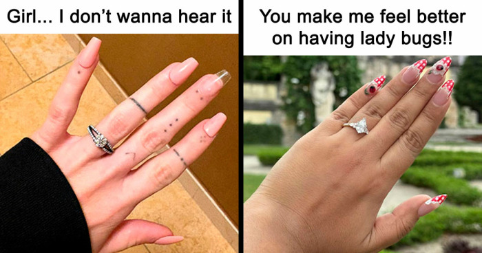 Woman Gets Engaged While Having Hot Dog Nails, Others Share Their Manicures To Make Her Feel Less Alone