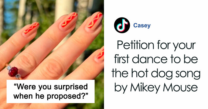 Woman Gets Engaged While Having Hot Dog Nails, Others Share Their Manicures To Make Her Feel Less Alone
