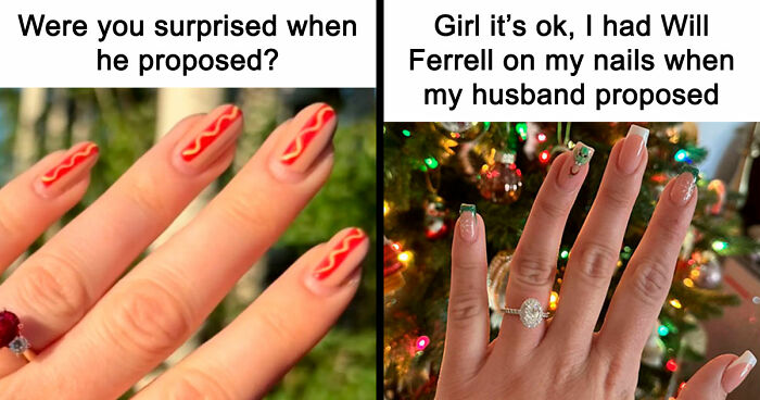 Woman Gets Engaged While Having Hot Dog Nails, Others Share Their Manicures To Make Her Feel Less Alone