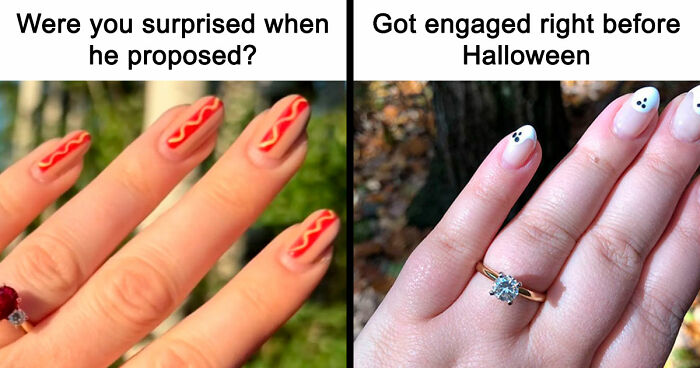 Woman Gets Engaged While Having Hot Dog Nails, Others Share Their Manicures To Make Her Feel Less Alone