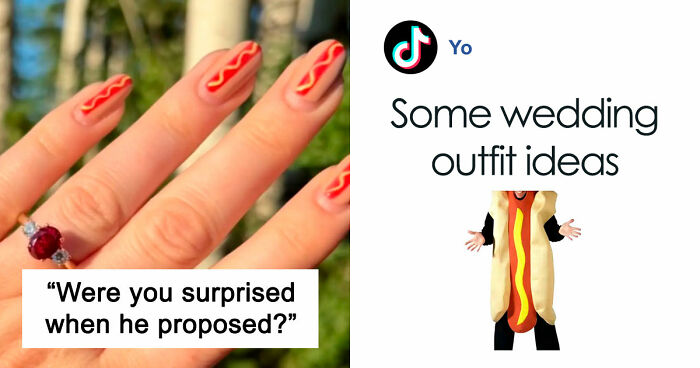 Woman Gets Engaged While Having Hot Dog Nails, Others Share Their Manicures To Make Her Feel Less Alone