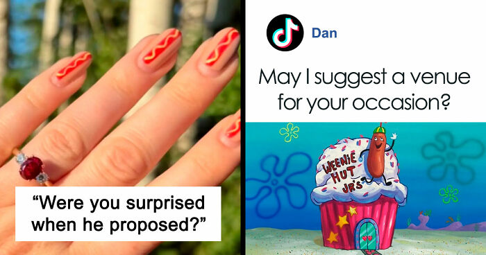 Woman Gets Engaged While Having Hot Dog Nails, Others Share Their Manicures To Make Her Feel Less Alone