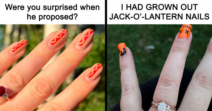 Woman Gets Engaged While Having Hot Dog Nails, Others Share Their Manicures To Make Her Feel Less Alone